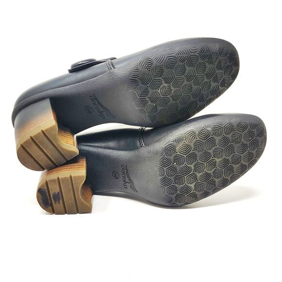 Dansko Shoes Womens 10 Heels Black Leather Mary Jane Comfort 40 - Picture 7 of 9